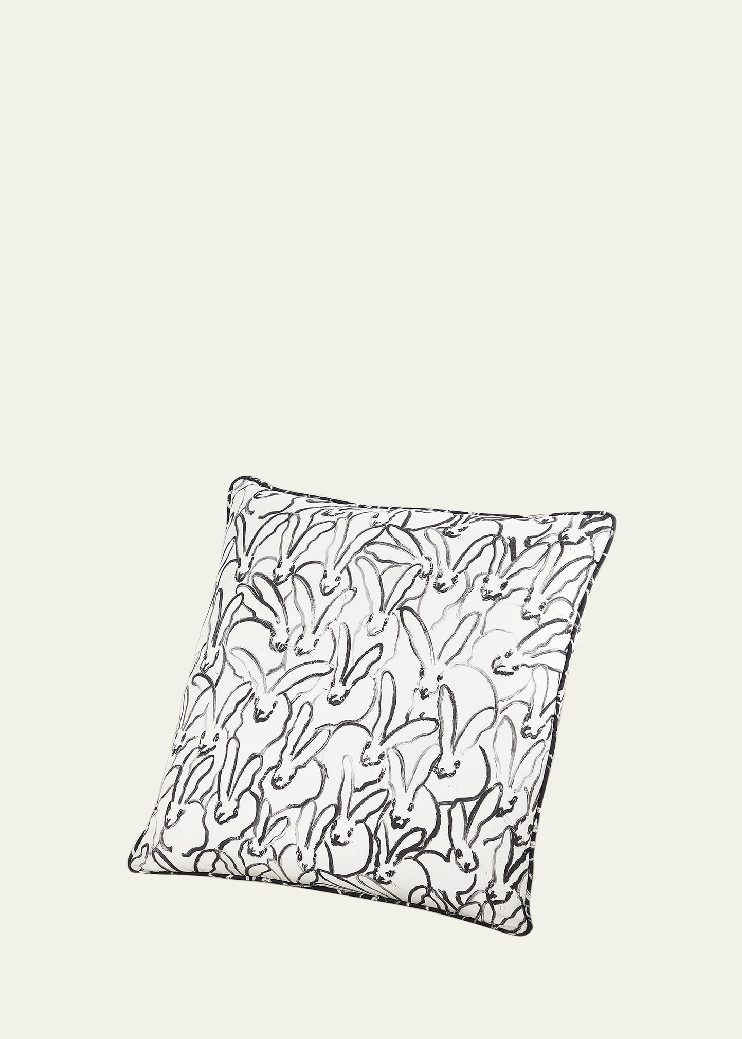 Hunt Slonem Rabbit Run Cotton Pillow, 22" | Bergdorf Goodman