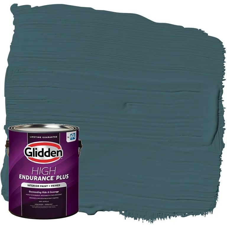 Glidden HEP Interior Paint and Primer, Mallard Trek Turquoise / Blue, 1 Gallon, Eggshell | Walmart (US)