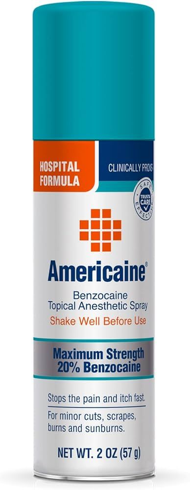 Americaine Hospital Formula, Maximum Strength Benzocaine Topical Anesthetic Spray, For Minor Cuts... | Amazon (US)