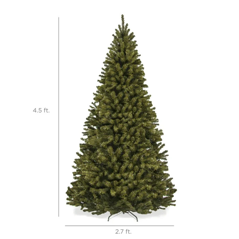 Best Choice Products Artificial Christmas Tree, 4.5ft Premium Unlit Spruce Design, Dense Branches... | Walmart (US)