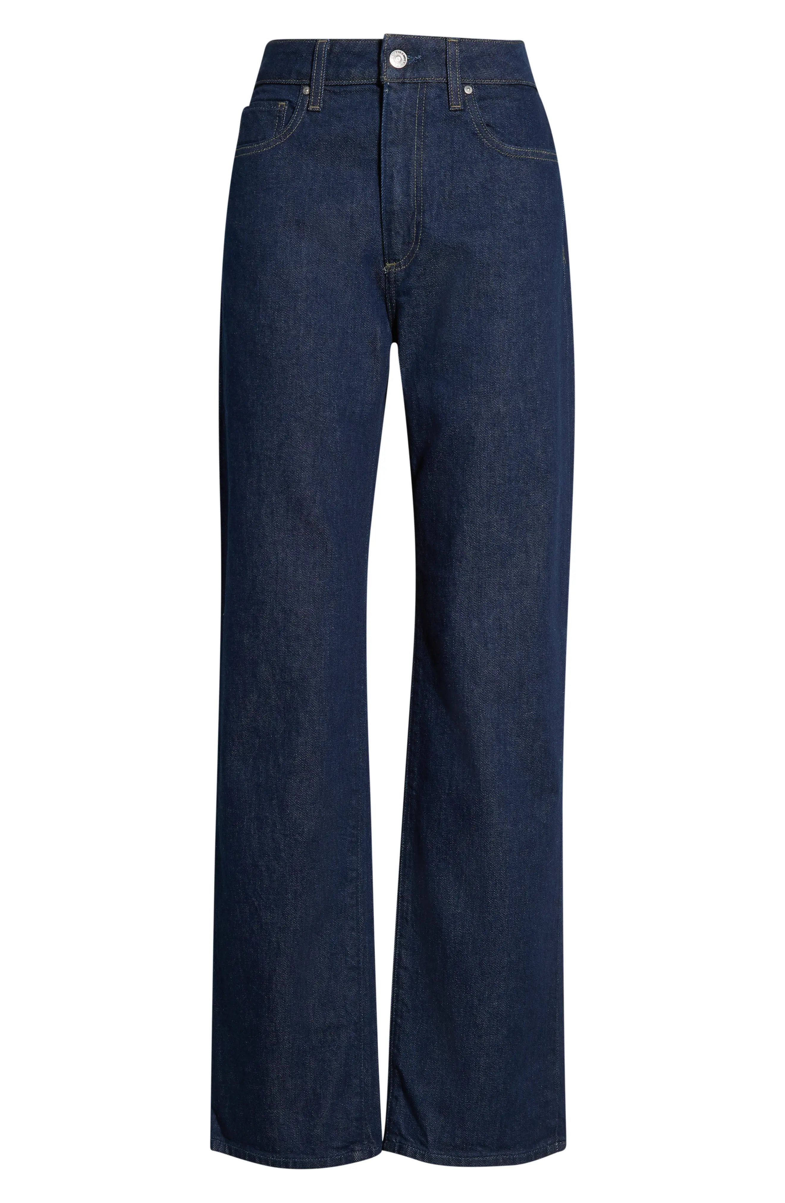 PAIGE Stevie High Waist Straight Leg Jeans in Amora at Nordstrom, Size 24 | Nordstrom