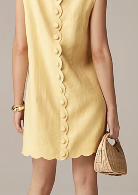 Scallop dress
Yellow dress
Dress 

Spring Dress 
Summer outfit 
Summer dress 
Vacation outfit
Date night outfit
Spring outfit
#Itkseasonal
#Itkover40
#Itku