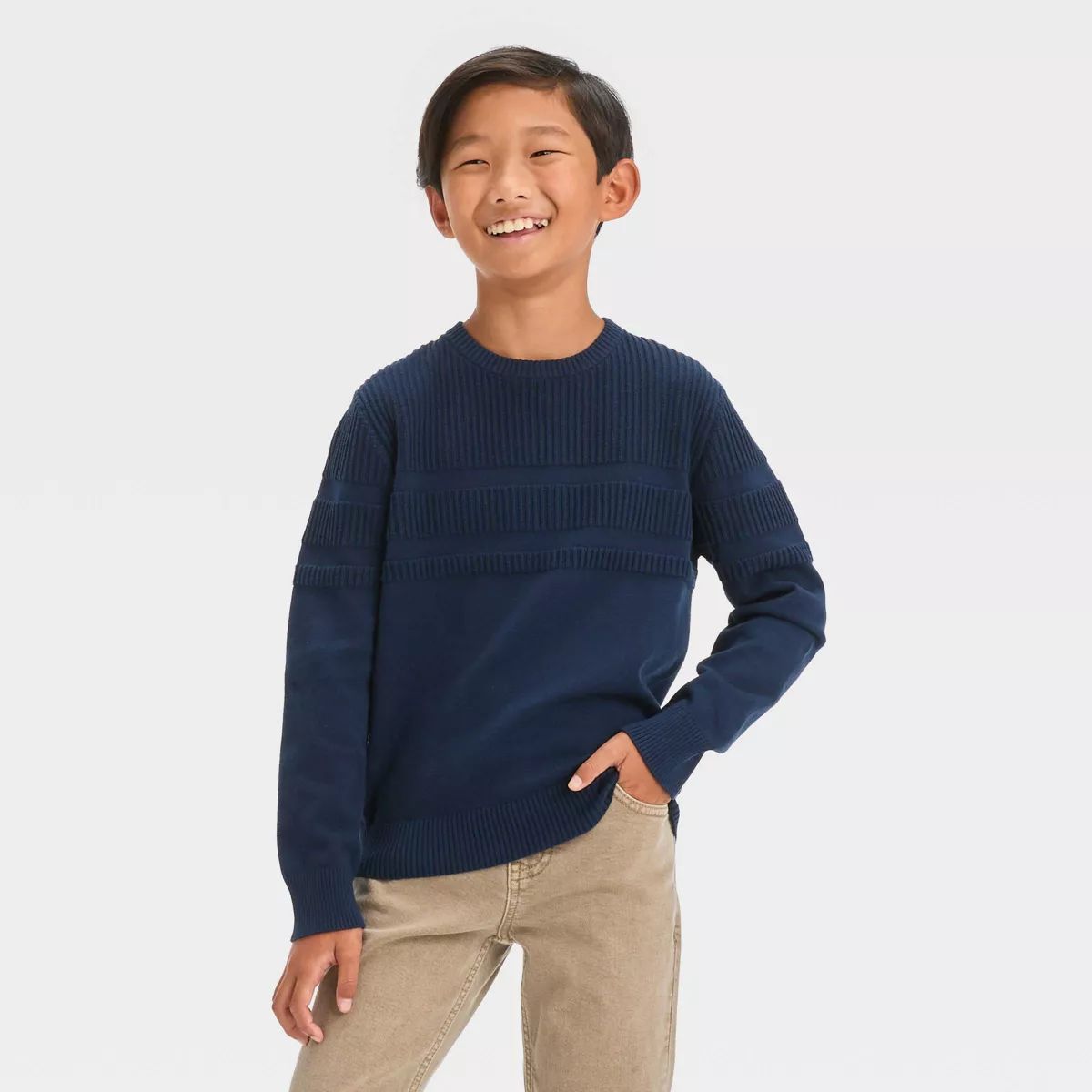 Boys' Crewneck Knit Pullover Sweater - Cat & Jack™ | Target