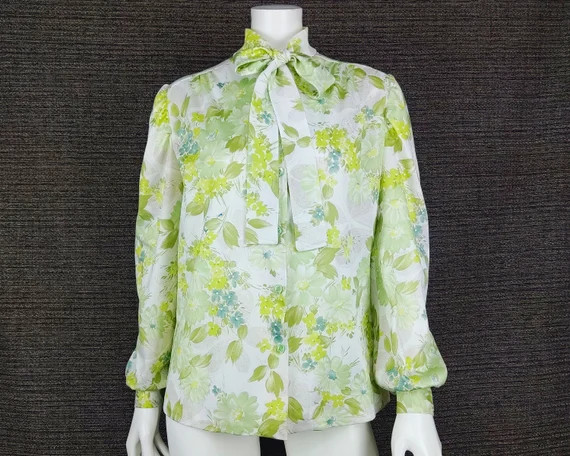Vintage Button Up / Green White Shirt / Retro Button Down / | Etsy | Etsy (US)