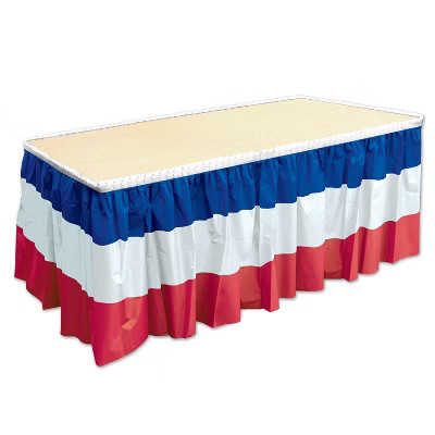 Beistle Patriotic Table Skirting, 29" x 14', (1/Pkg) Multicolored | Target
