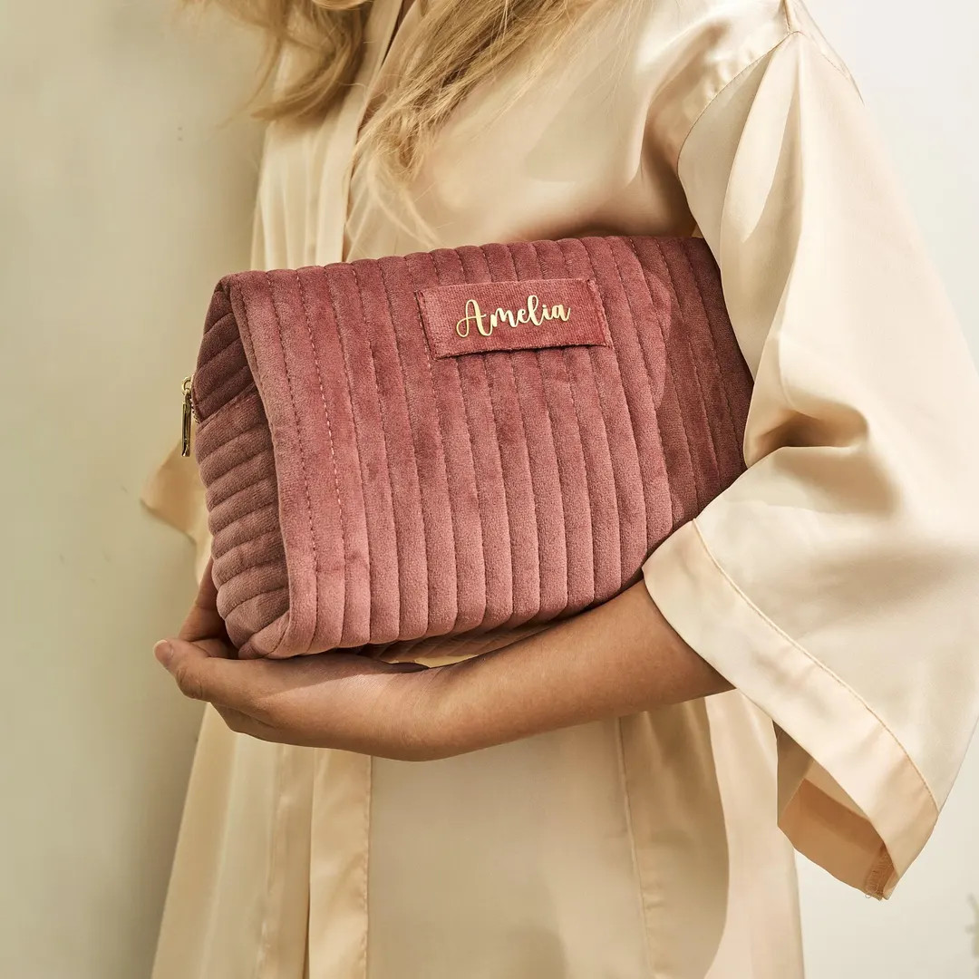 Custom Makeup Bag, Personalised Bridesmaid Gifts, Wedding Gift, Travel Toiletry Bag, Cosmetic Bag... | Etsy (US)