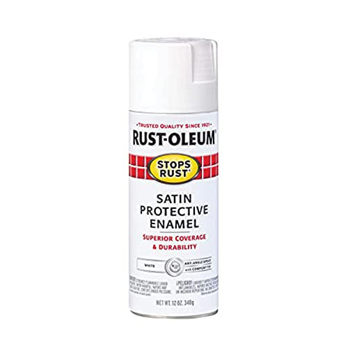 Rust-Oleum 7791830 Stops Rust Spray Paint, 12 oz, Satin White | Amazon (US)