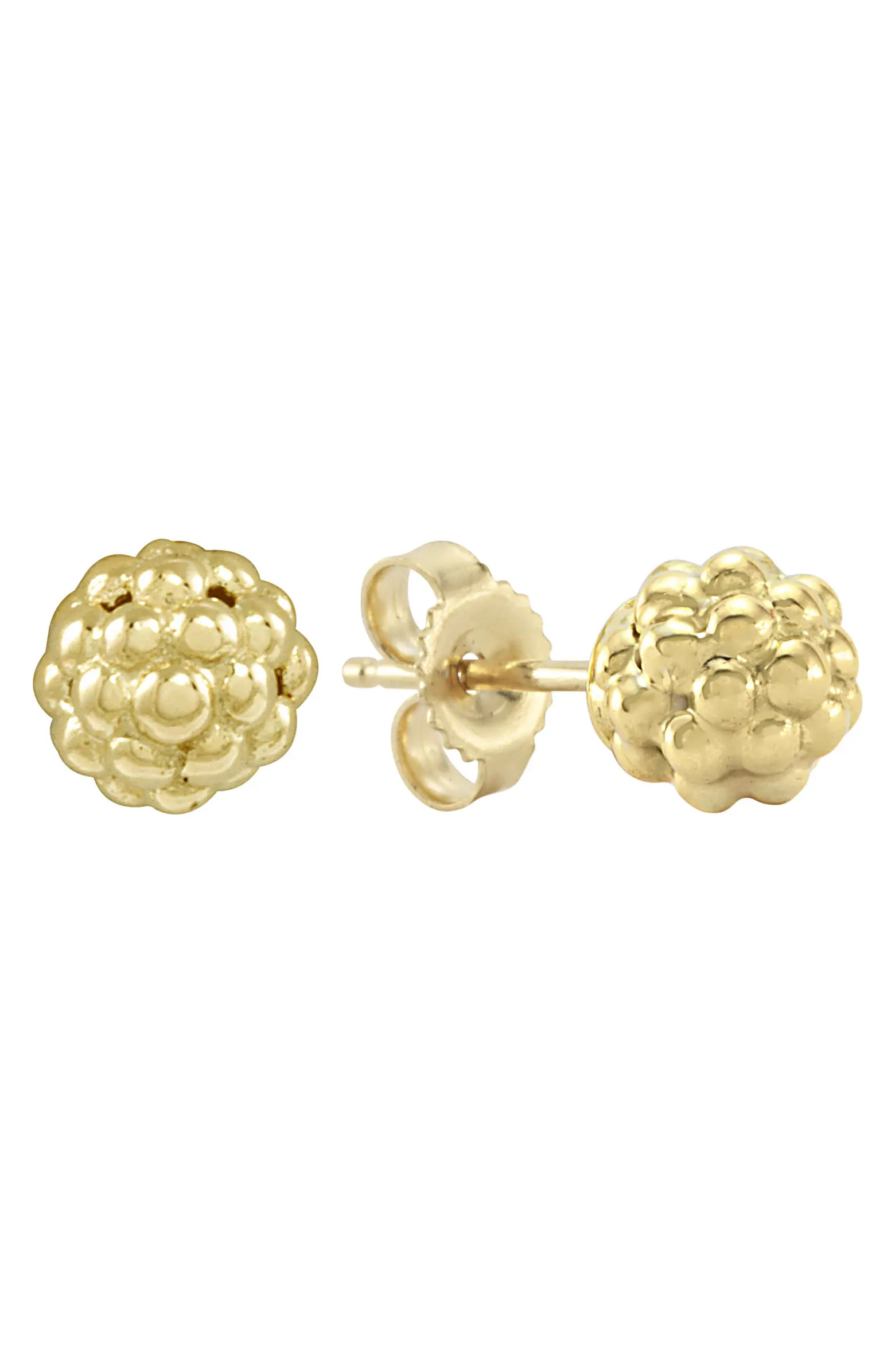 LAGOS Caviar 18K Gold Stud Earrings | Nordstrom | Nordstrom