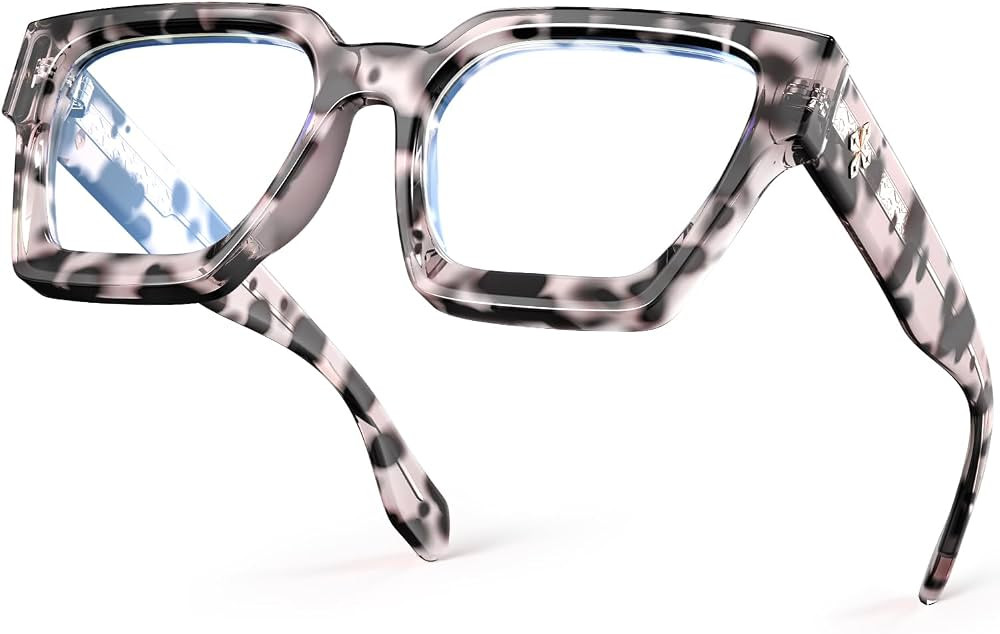 VISOONE Blue Light Blocking Glasses with TR90 Rectangle Frame and Chic Preppy Look for Women Men ... | Amazon (US)