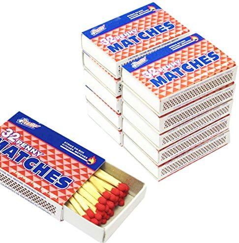 10 Packs Matches 32 count Strike on Box Kitchen Camping Fire Starter Lighter | Amazon (US)