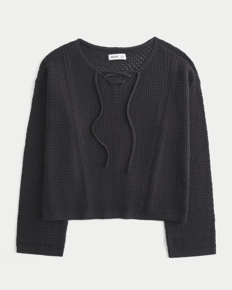 Women's Stitchy V-Neck Sweater | Women's Tops | HollisterCo.com | Hollister (US)
