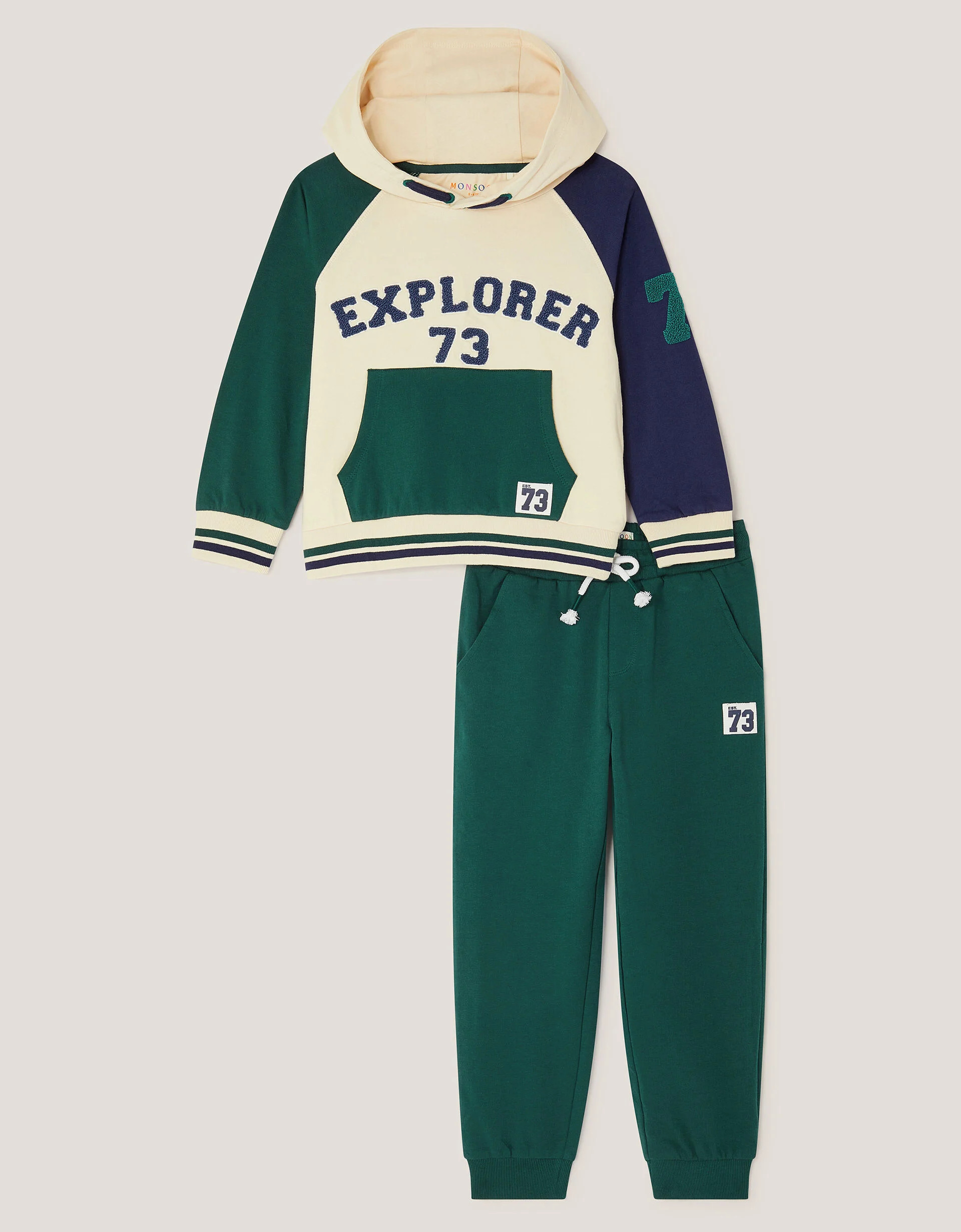 Explorer Hoodie & Joggers Set Green | Monsoon (UK)