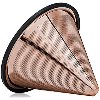 Pour Over Filter for Chemex and Hario V60 - COPPER COATED Reusable Stainless Steel Coffee Filter, Ha | Walmart (US)