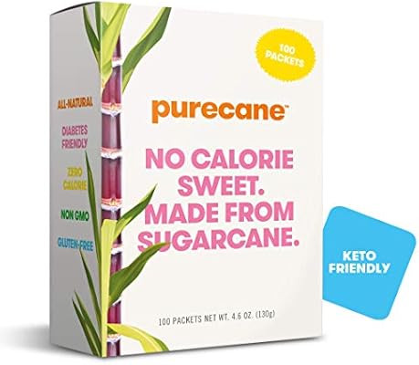 Purecane Zero Calorie Sugar Substitute | Made from All Natural Sugar Cane | Diabetes-friendly | K... | Amazon (US)