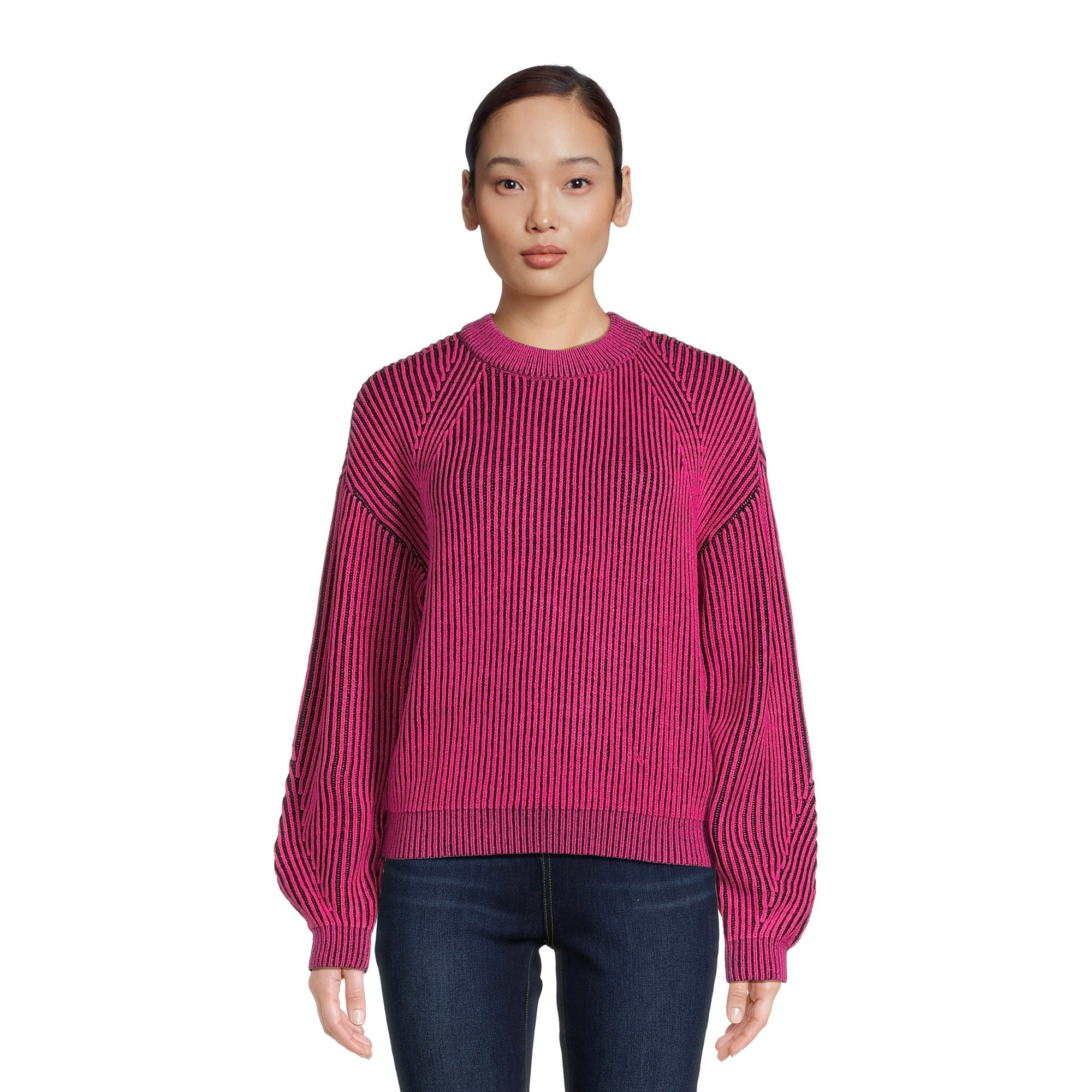 No Boundaries Juniors Plaited Pullover Sweater | Walmart (US)