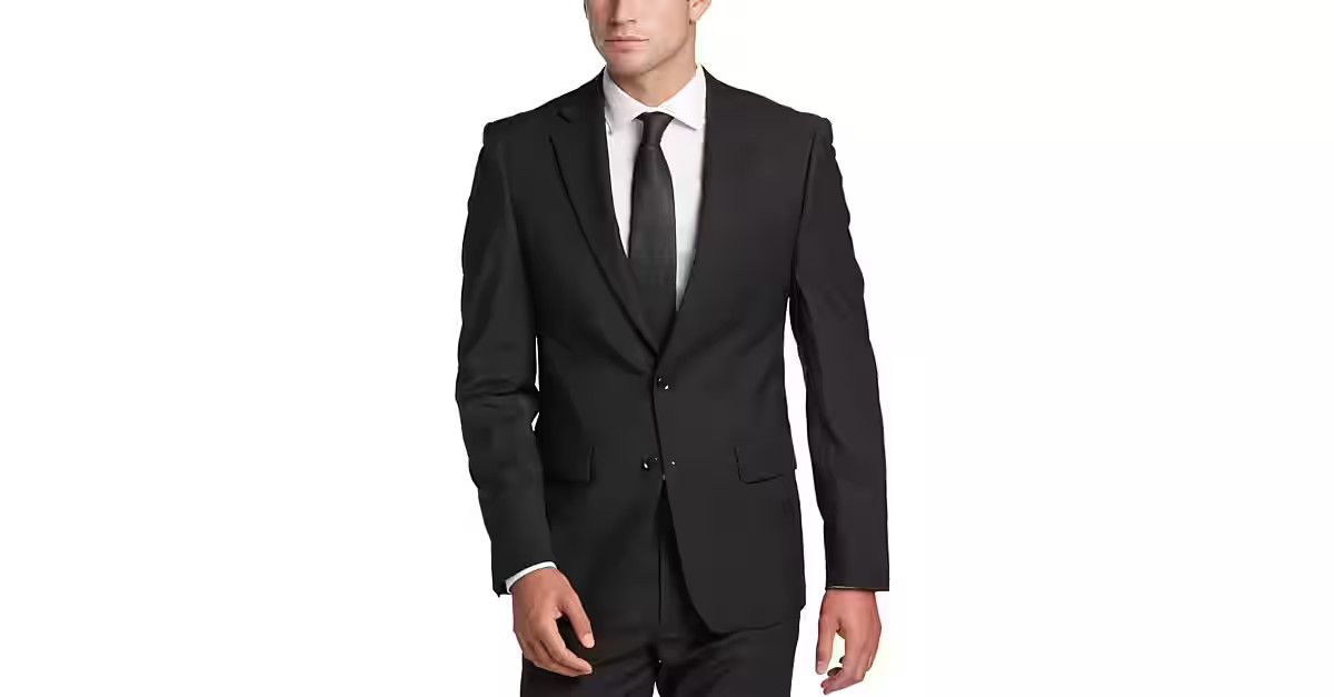 Calvin Klein X-Fit Slim Fit Suit Separates Coat, Black | The Men's Wearhouse