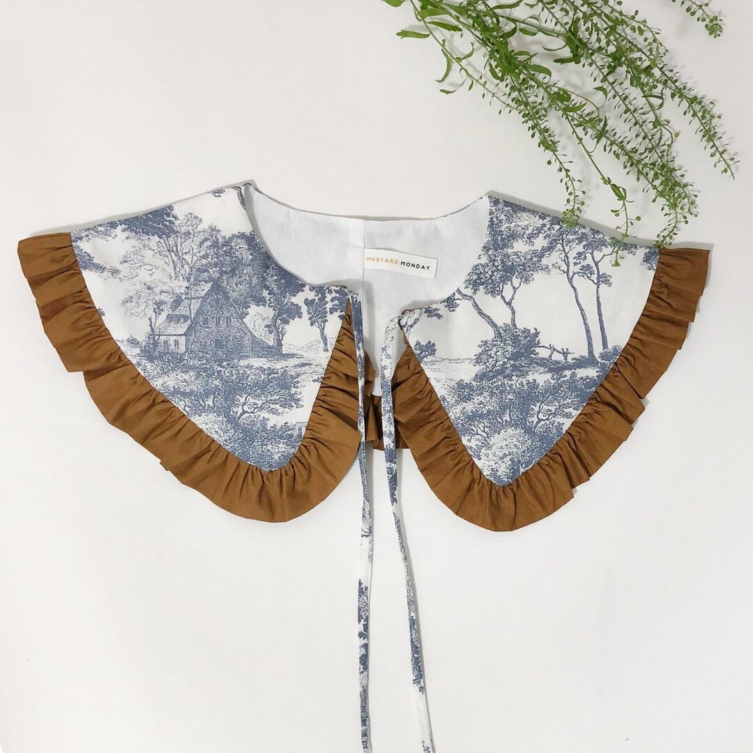 Print Mix Cotton Removable Collar, Frill collar, Detachable Frill collar, Layering Collar, Lady M... | Etsy (UK)