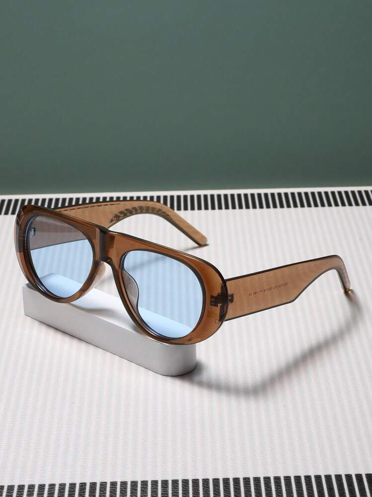 1pc Ladies' Round Plastic Fashion Glasses Suitable For Outdoor Travel, Party Decoration, Blocking... | SHEIN