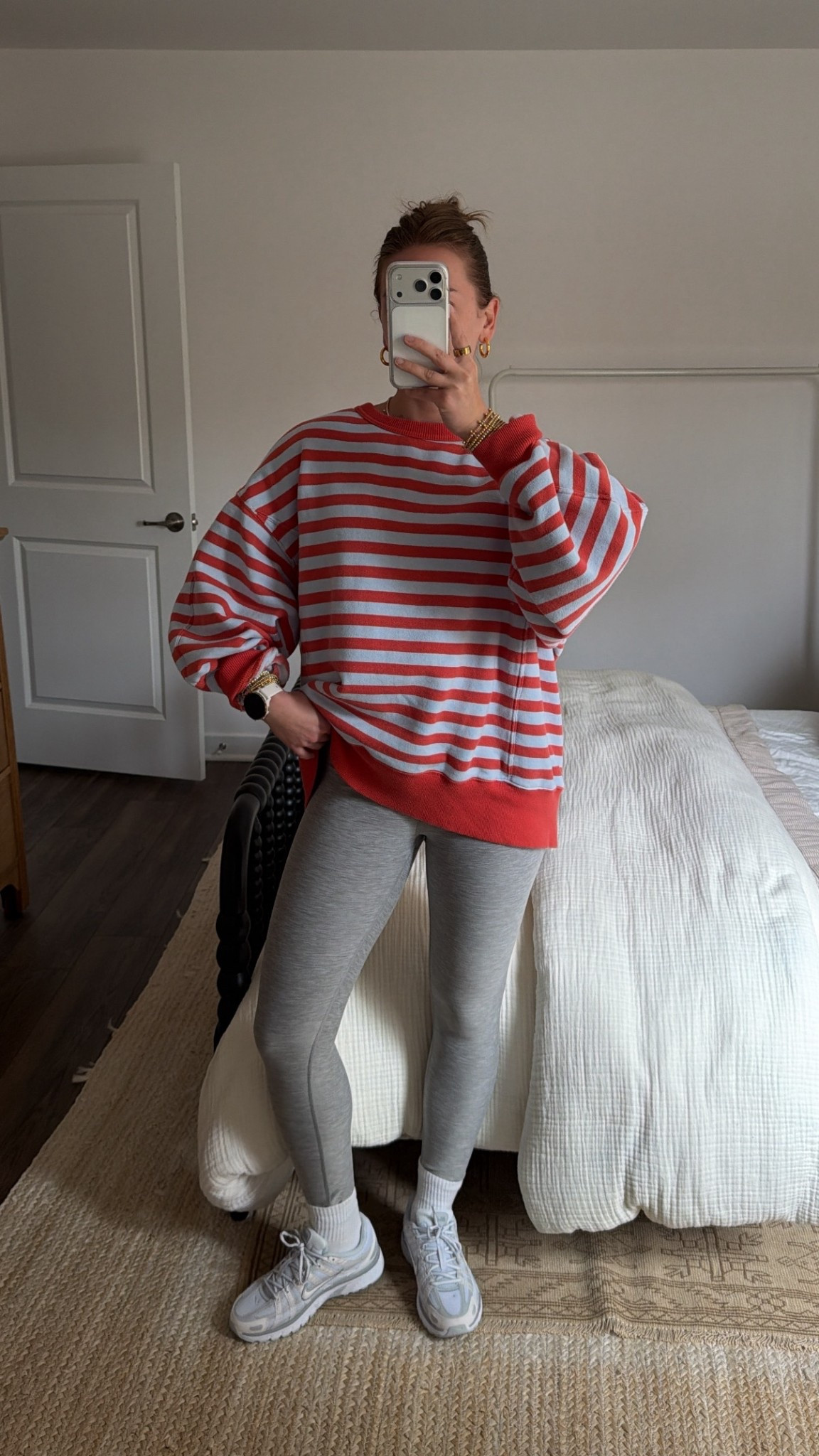 3/11/25 Morning Walk Workout Outfit

Today’s walk outfit 🤍 Wearing my Athleta grey workout set with my Aerie striped sweatshirt layered on top. Paired with my Nike sneakers, Aritzia socks, and my Garmin watch for tracking the walk.

Everything is linked here ✨

#LTKootd #LTKActive #LTKfitnessgoals