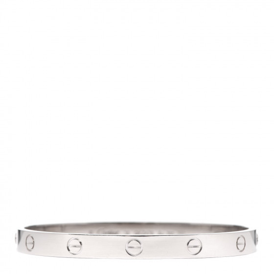 18K White Gold LOVE Bracelet 18 | Fashionphile