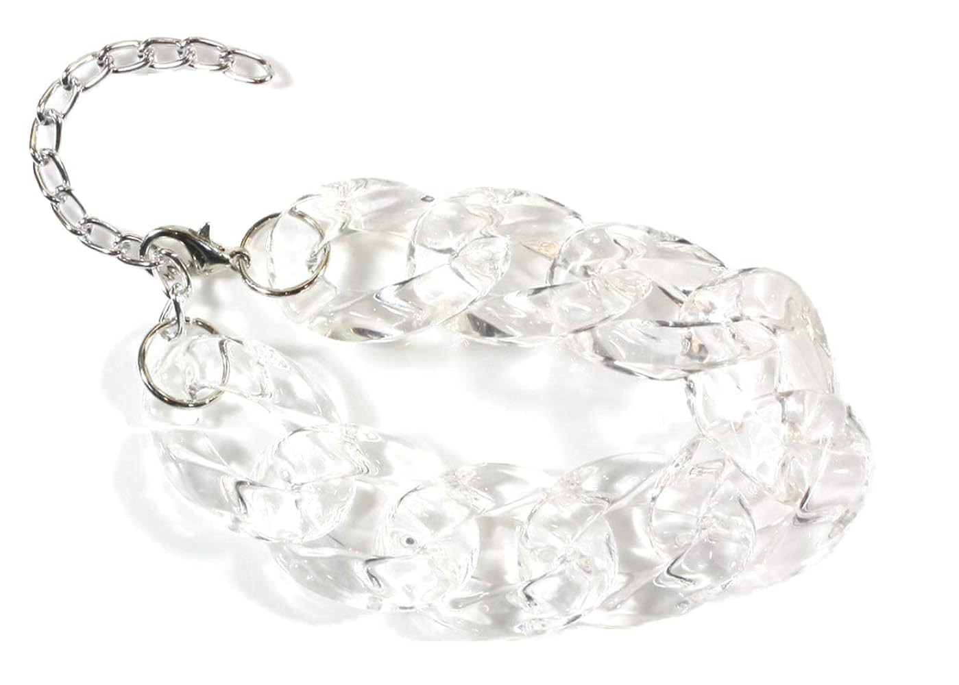 Curb Appeal, Transparent, Crystal Clear Acrylic Curb Chain Bracelet, 7.5 Inches Adjustable | Amazon (US)