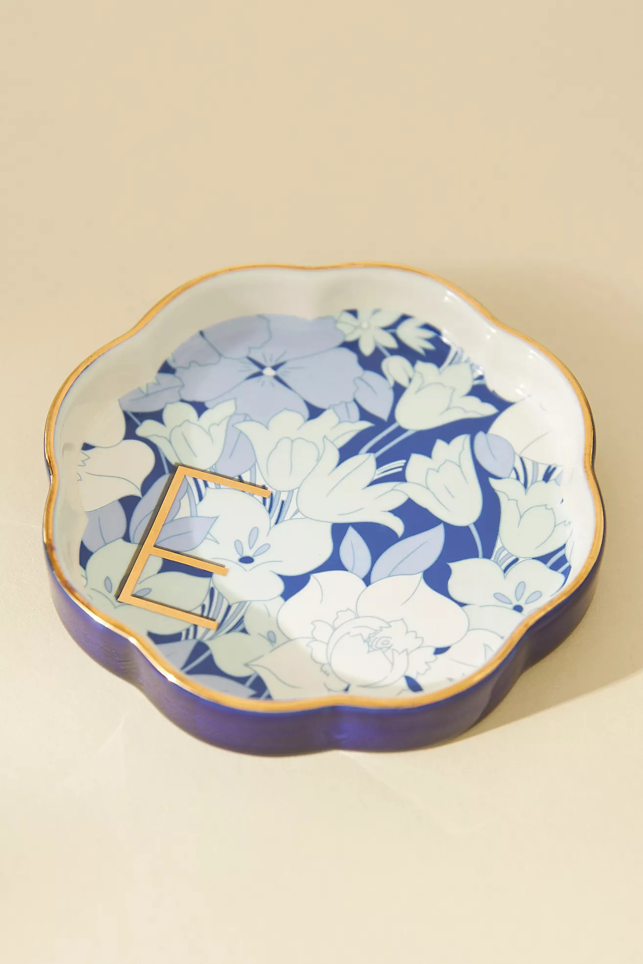 Lyla Monogram Trinket Dish | Anthropologie (US)