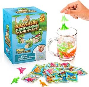 Water Growing Dinosaurs - 25 Pack - Individually Wrapped Favors - Expandable Animals, Pinata Part... | Amazon (US)