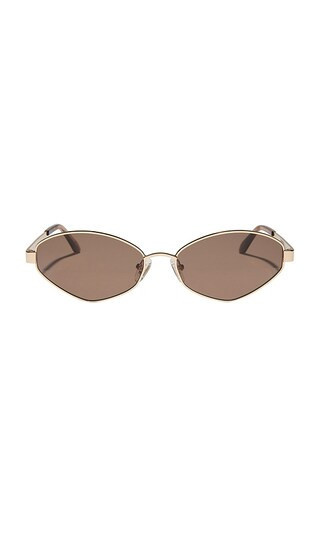 DIFF EYEWEAR X Jojo Fletcher Irregular Metal Cat Eye Sunglasses in Brown. | Revolve Clothing (Global)