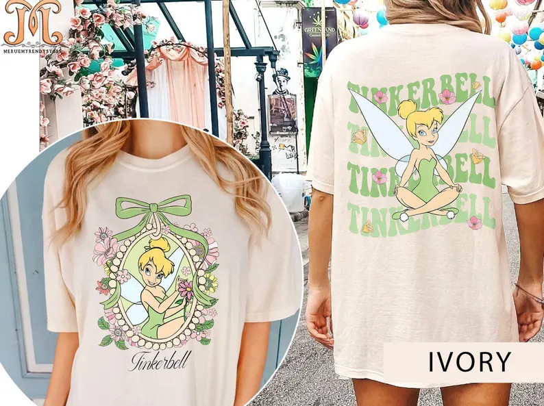Retro Comfort Colors Disney Tinkerbell Shirt, Disney Princess Shirt, Disney Girl Trip Shirt, Disn... | Etsy (US)
