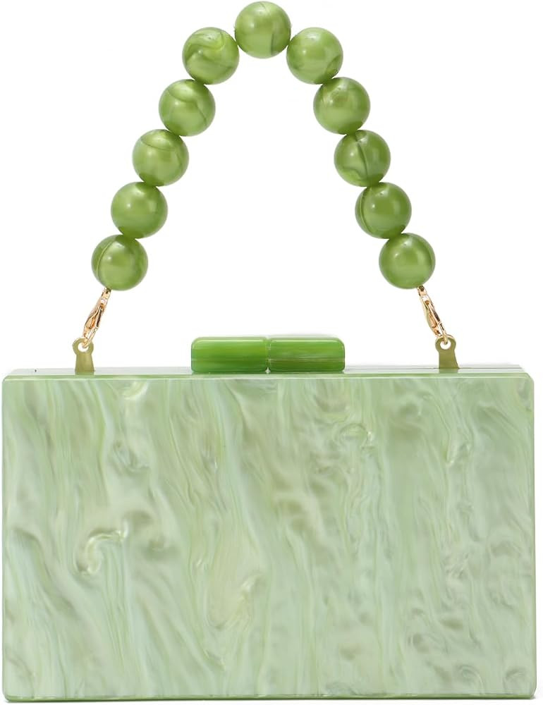 Oweisong Women Acrylic Clutch Purse Formal Wedding Evening Handbag Marble Party Shoulder Crossbod... | Amazon (US)