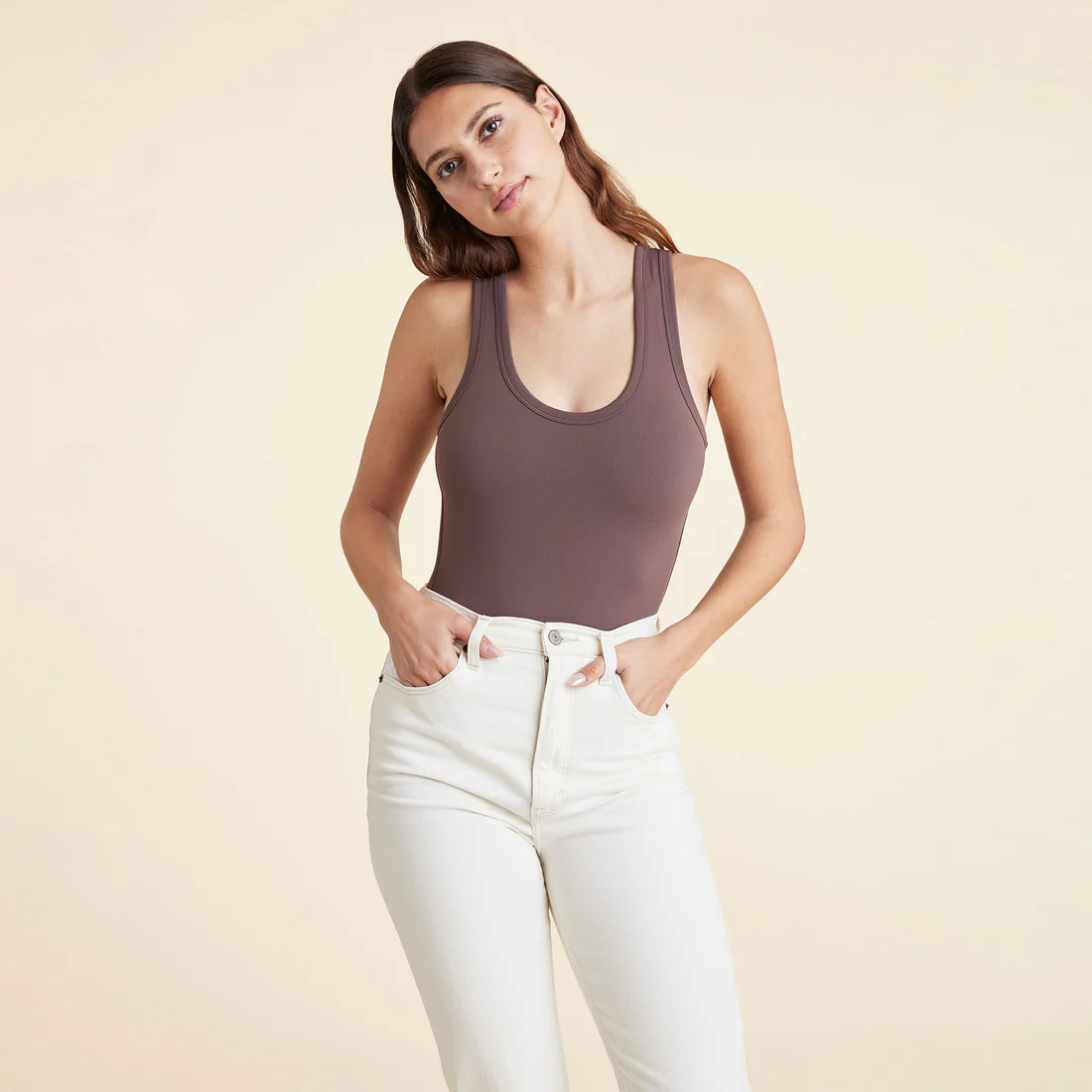 Seamless Scoop Tank Bodysuit | Nuuds US