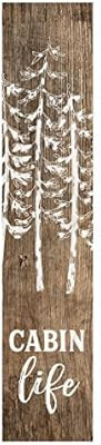 P. Graham Dunn Cabin Life Trees Brown Rustic 7.25 x 1.5 Inch Pine Wood Vertical Tabletop Block Si... | Amazon (US)