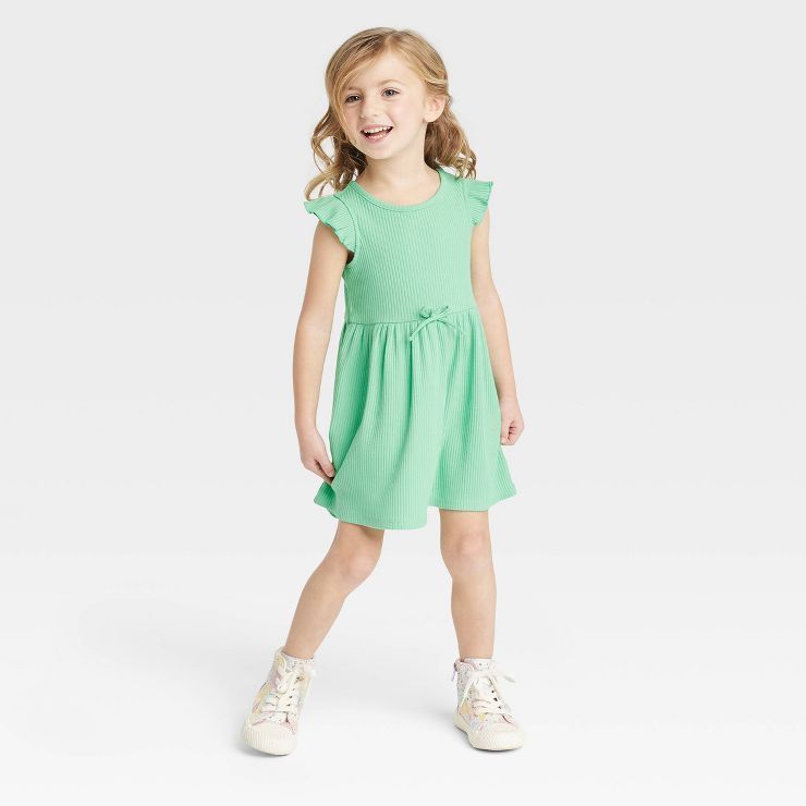 Toddler Girls' Ribbed Dress - Cat & Jack™ Green | Target