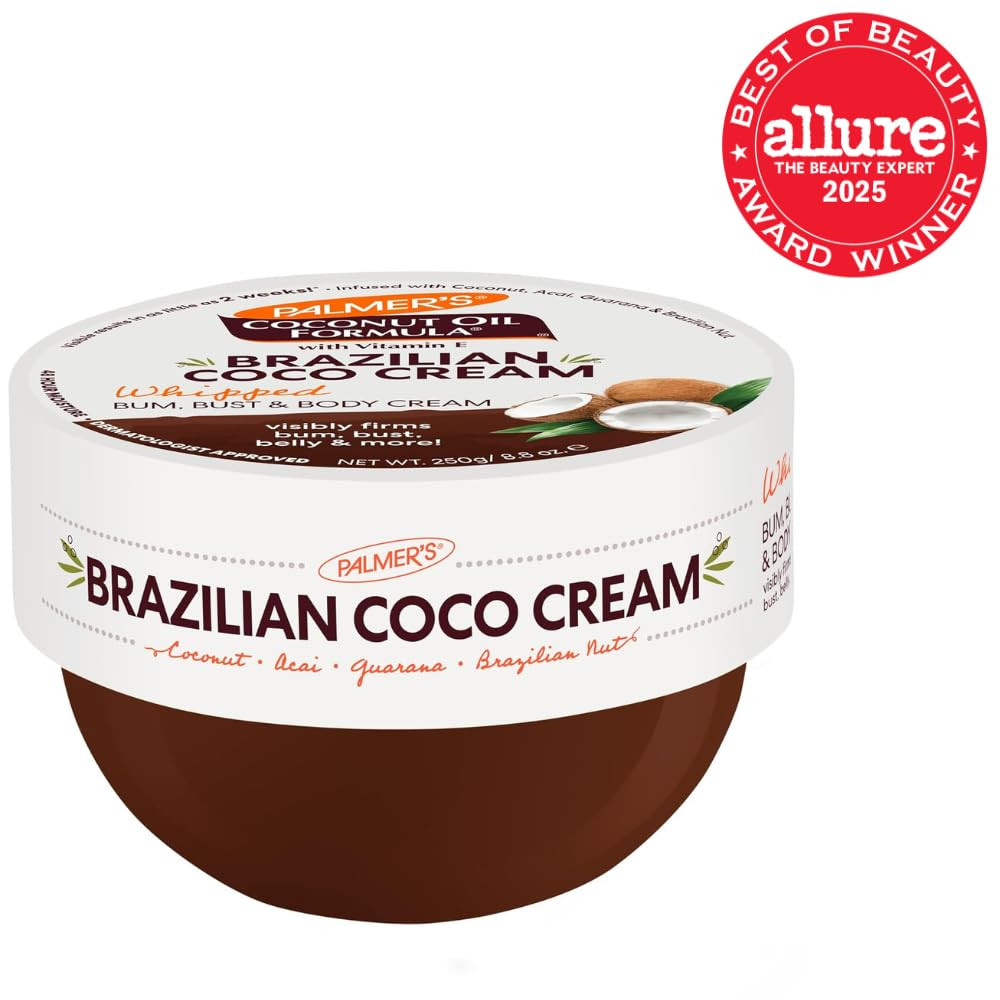 Palmer's Coconut Oil Formula Brazilian Coco Cream with Vitamin E, 8.8 Fl Oz, Whipped Bum, Bust & ... | Amazon (US)