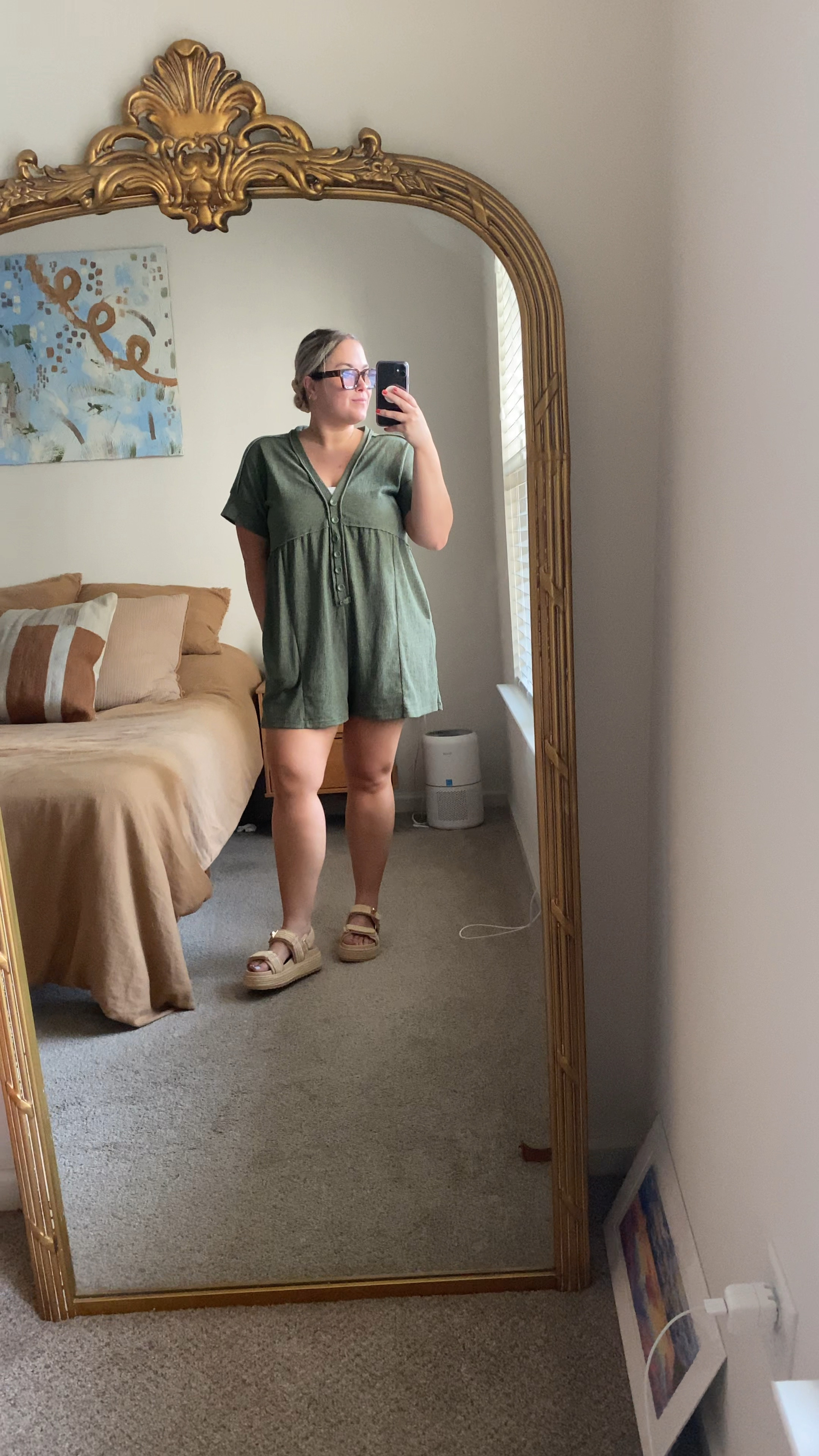 my fave romper from amazon! throw it on to pick up burritos or dress it up for a nice out. it’s so comfy and comes in other fun colors 🫶🏼

#LTKMidsize #LTKVideo #LTKFindsUnder50