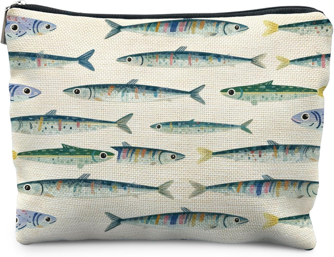 Coastal Fish Makeup Bag for Women,Retro Coastal Ocean Fish Cosmetic Bags,Gifts for For Mom Friend... | Amazon (US)