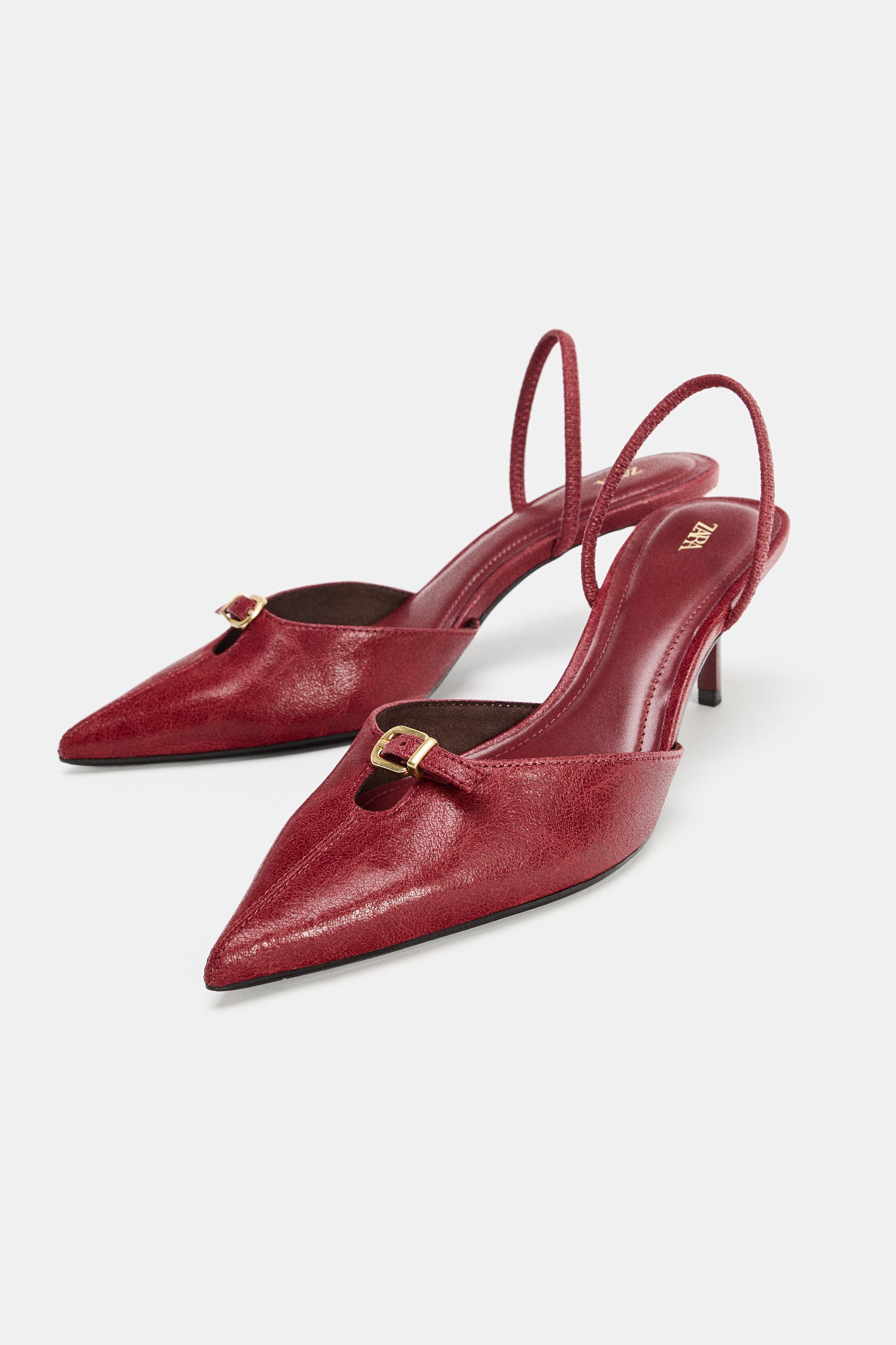 SLINGBACK HEELED SHOES WITH BUCKLE | Zara IT
