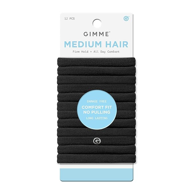 Gimme Beauty Medium Hold Hair Bands - Seamless Spandex & Nylon Ties for All Hair Types - Damage-F... | Amazon (US)