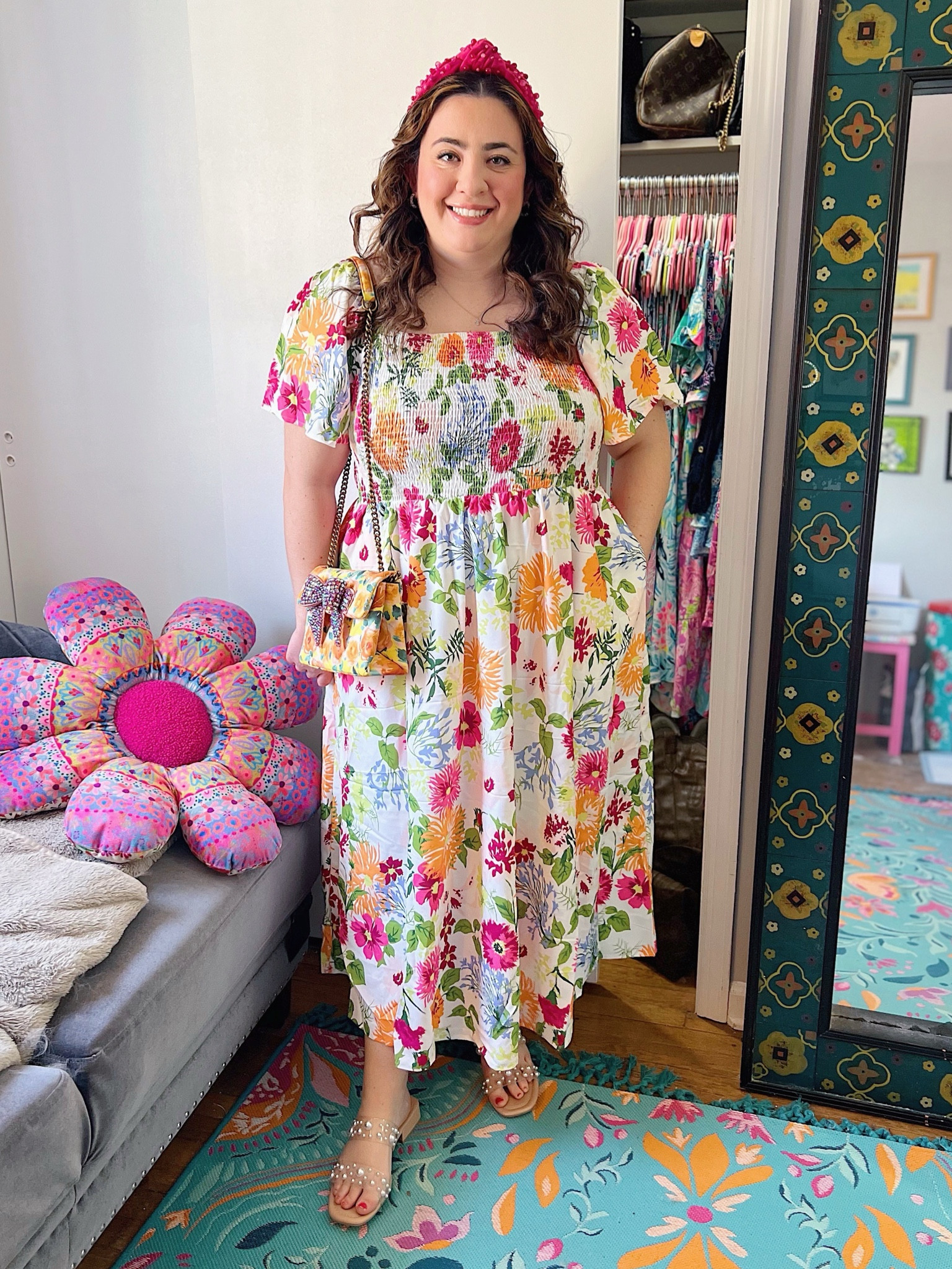 Floral print smocked midi dress 🌸 available in mid and plus sizes 

Easter dress, smocked dress, cottagecore dress, grand Millennial dress, vacation dress, wedding guest dress 

#LTKfindsunder50 #LTKmidsize #LTKplussize