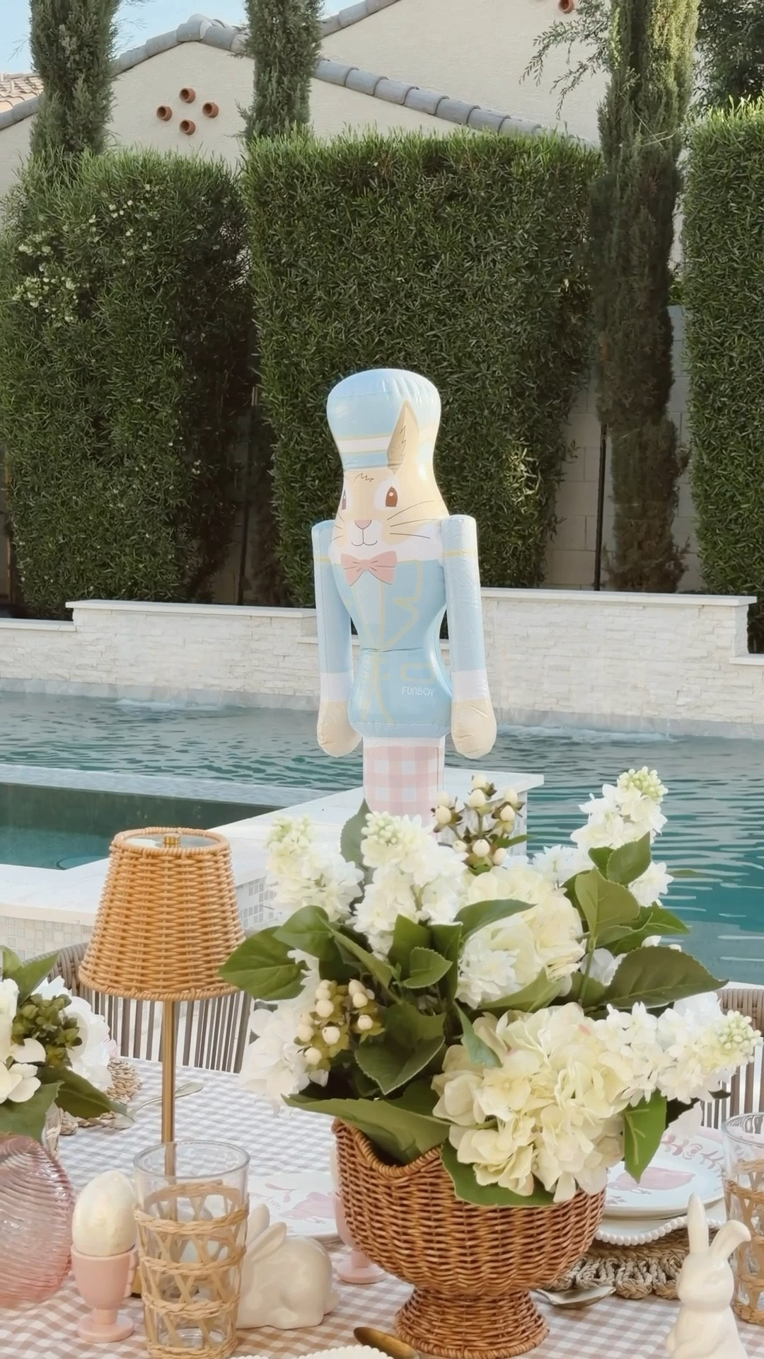 The cutest way to add a little extra fun to your Easter hosting 💗🐰 Pastels, sunshine, and playful spring details from @funboy #ad #easter #easterdecor #poolparty #easterparty 

#LTKHome #LTKSaleAlert #LTKSeasonal