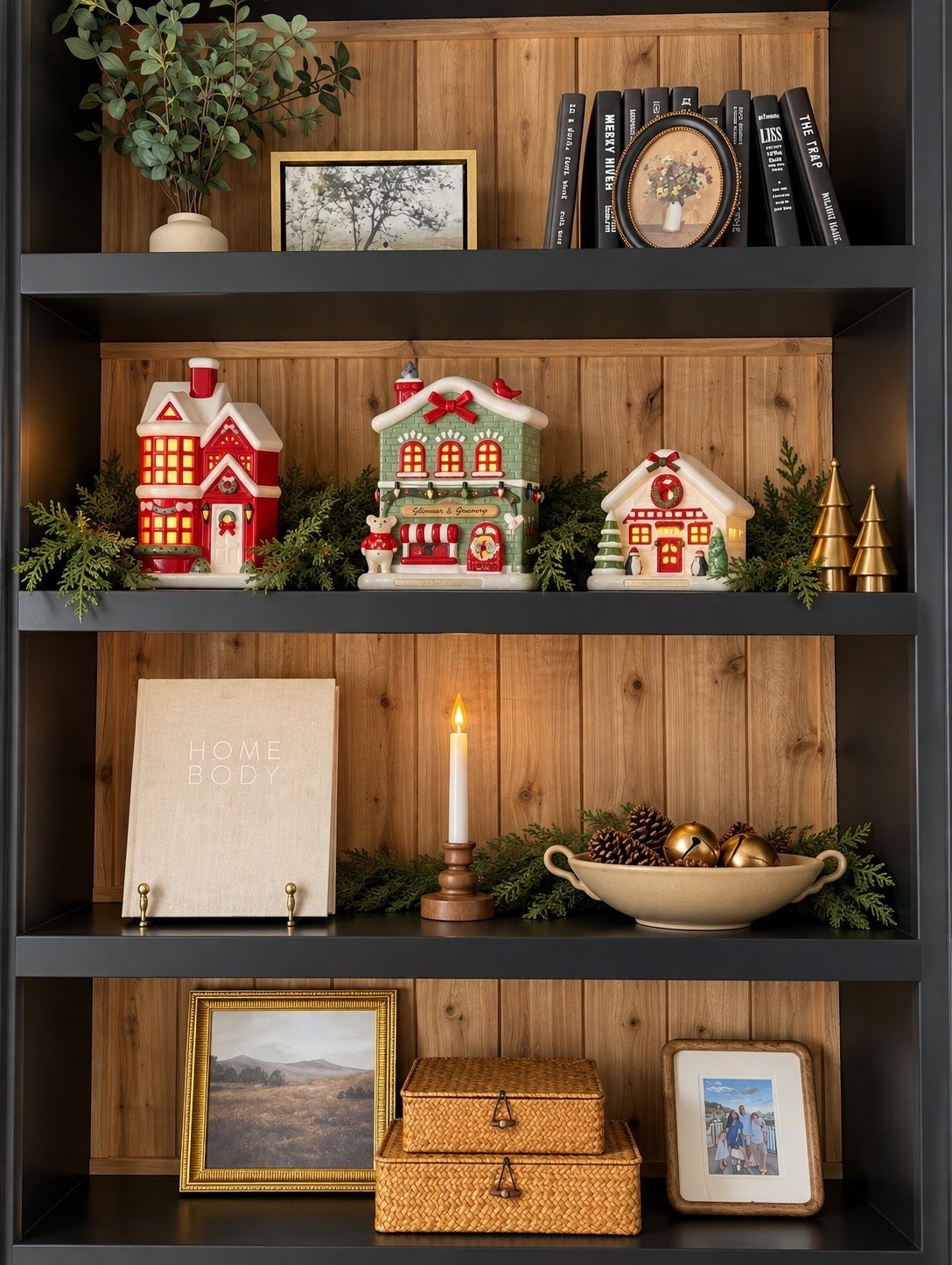 Ceramic Christmas village houses