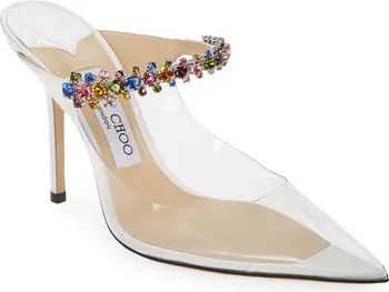 Jimmy Choo Bing Crystal Embellished Clear Mule | Nordstrom | Nordstrom