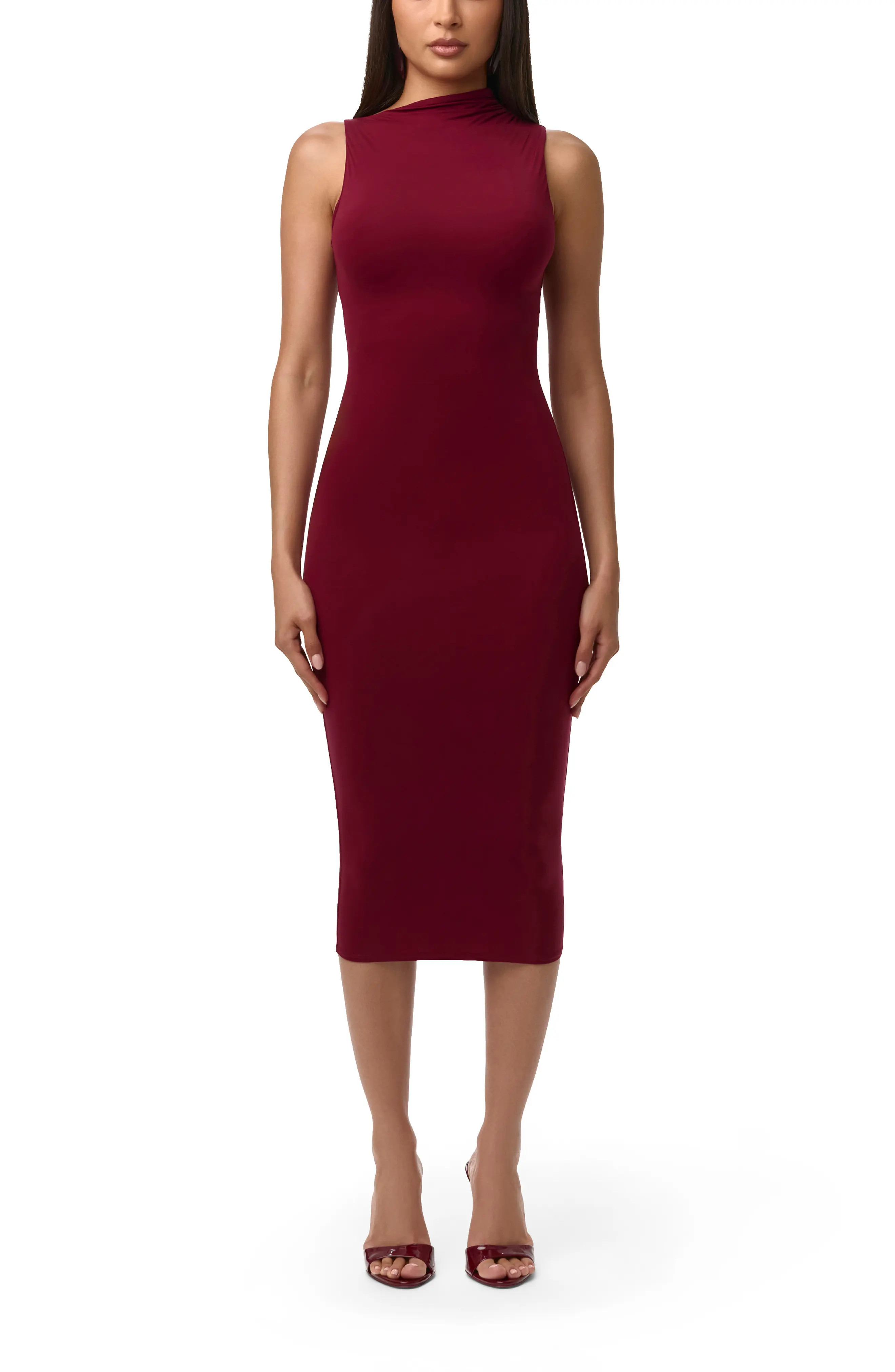 Naked Wardrobe Sleeveless Midi Dress (Women) | Nordstrom | Nordstrom