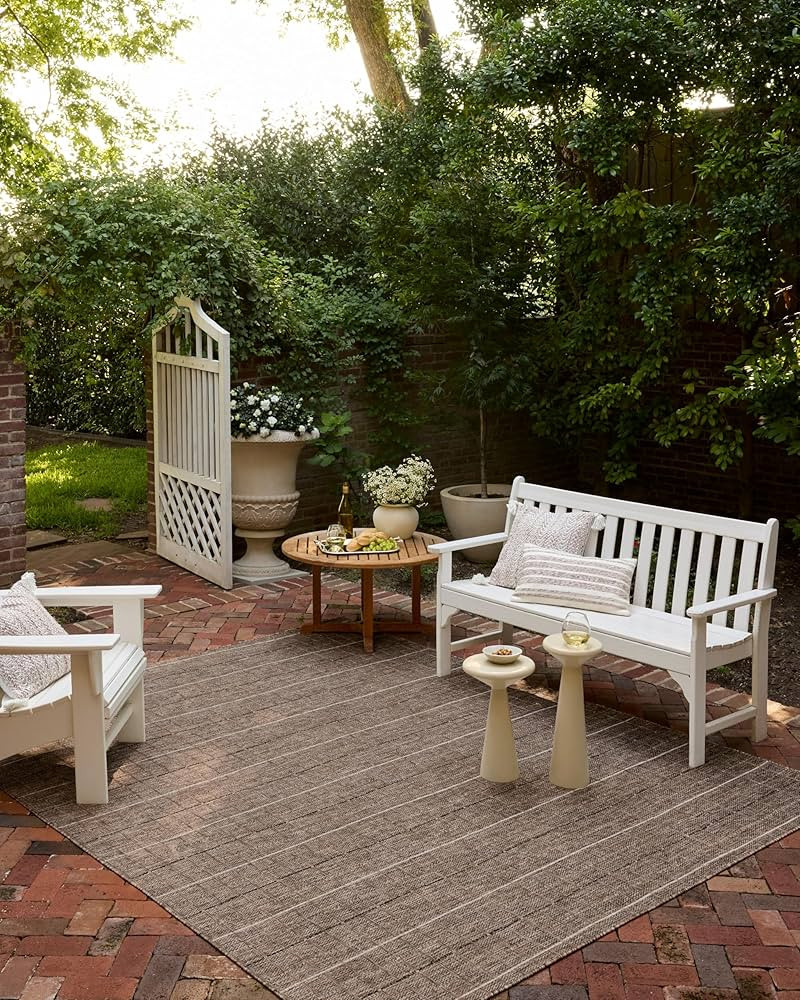 Loloi II Birch Collection BIR-02 Natural/Bark 3'-6" x 5'-6", Area Rug, .25" Pile Height, Indoor/O... | Amazon (US)