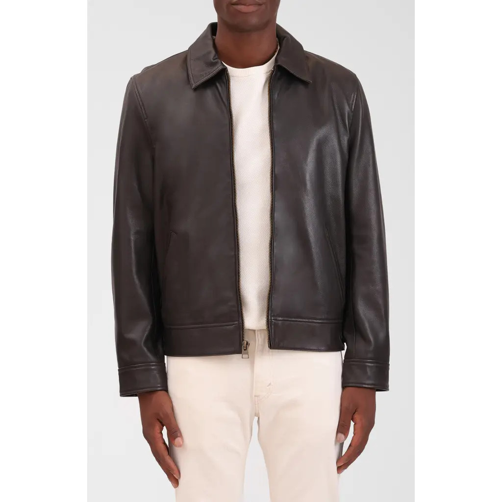 Bagatelle Leather Jacket in Espresso at Nordstrom, Size Small | Nordstrom
