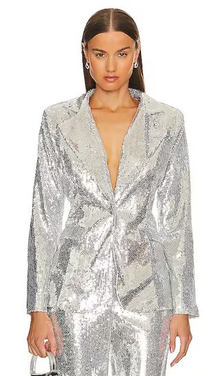 Nancy Jacket in Silver Sequin | Revolve Clothing (Global)
