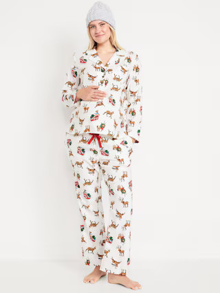 Maternity Matching Flannel Pajama Set | Old Navy (US)