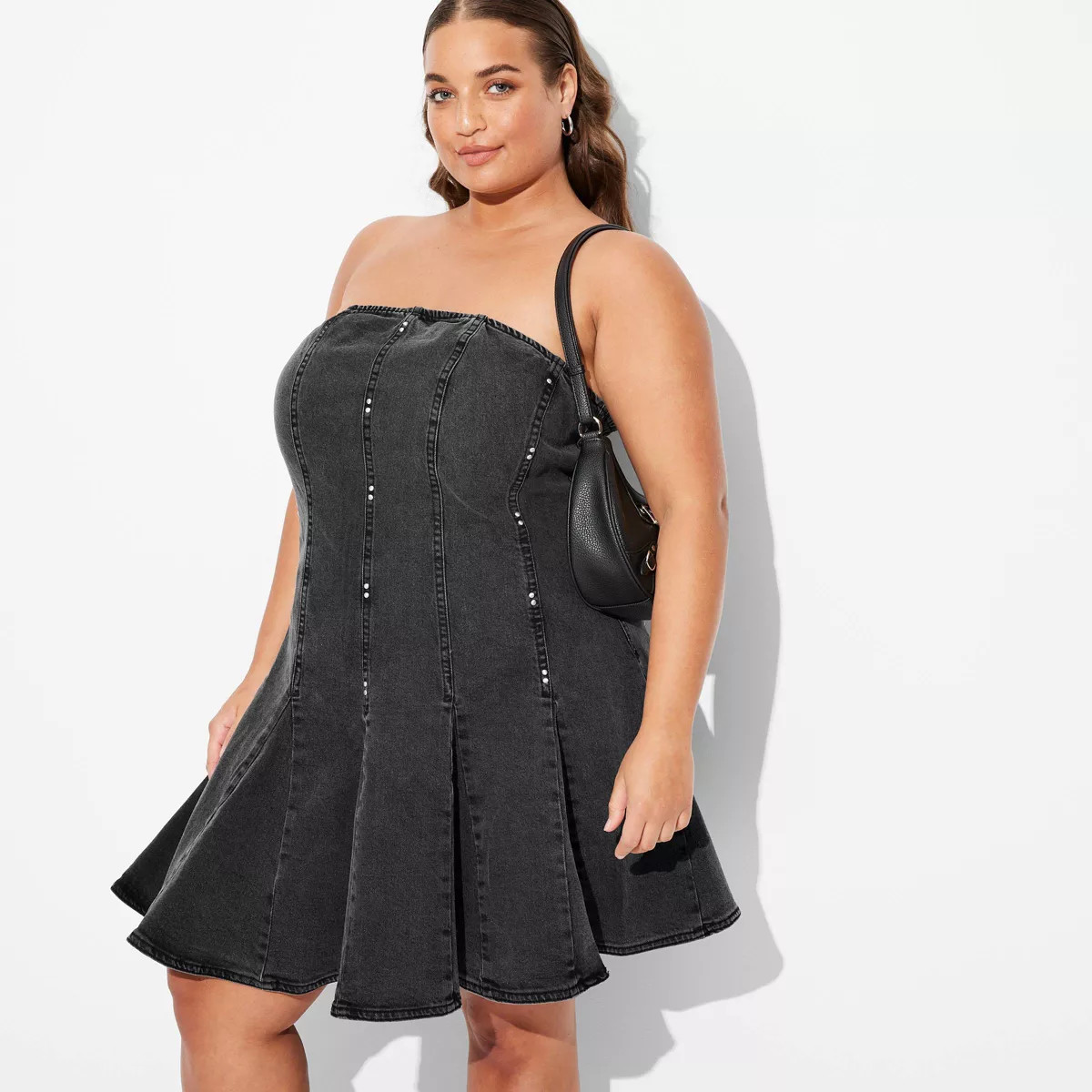 Women's Denim Pleated Mini A-Line Dress - Wild Fable™ | Target