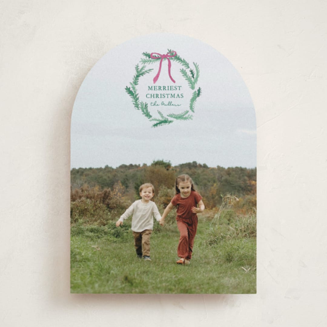 "Storybook" - Customizable Christmas Photo Cards in Green by Julia Hall. | Minted