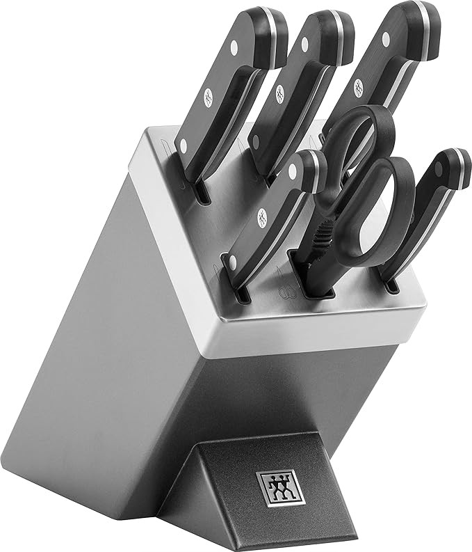 ZWILLING Gourmet Selbstschärfender Messerblock, 7-teilig, Messerset und Schere aus rostfreiem Sp... | Amazon (DE)